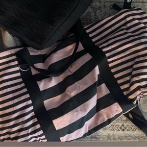Pink and Black Striped Tote Bag Victoria’s Secret